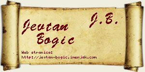 Jevtan Bogić vizit kartica